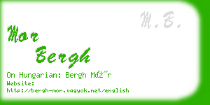 mor bergh business card
